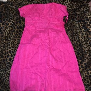 Pink strapless dress