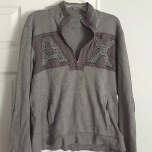 Armani Exchange half zip pull over sweater