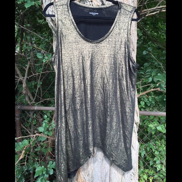 Gold Eileen Fisher linen tank