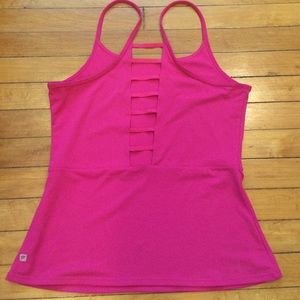 Fabletics Pink Open Back with Ladder Straps Tank!