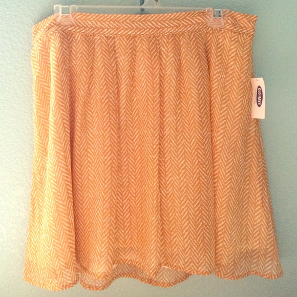Mustard-yellow Lined Skirt