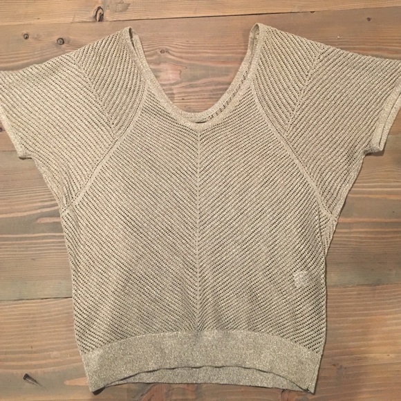 Express Tan & Gold Sweater