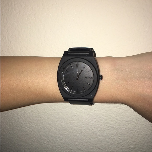Nixon black rubber watch