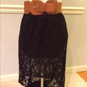 Black skirt high low Med