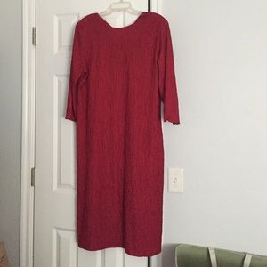 Long red night dress for cold nights