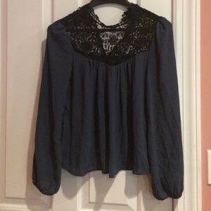 Lace peasant top