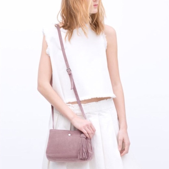 Zara Suede Cross Body Purse