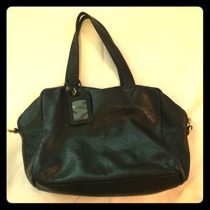 Black Leather Topshop bag
