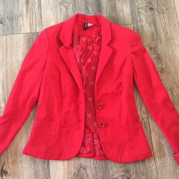 H&M divided collection red blazer.