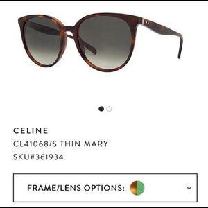 Celine "Thin Mary" Sunglasses