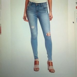 High Rise Rockstar Distressed Skinny Jeans-TALL