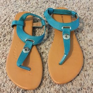 Gingersnaps Turquoise Sandals
