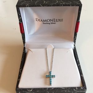 TURQUOISE STERLING SILVER CROSS