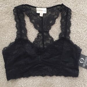 Black lace bralette