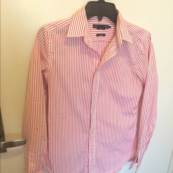Ralph Lauren pink and white striped button down