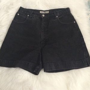 High Sierra high waisted black Jean shorts