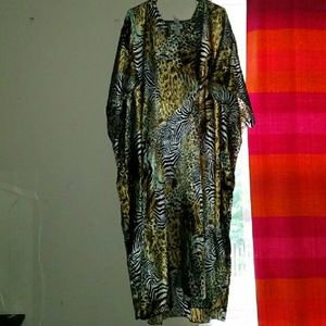 Animal print swimsuit cover up