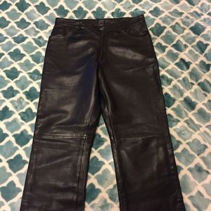 Genuine leather pants