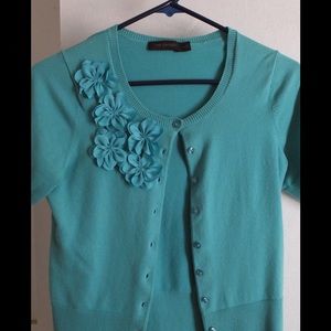 Teal cardigan