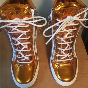 Metallic Giuseppe Zanotti Wedge Sneakers