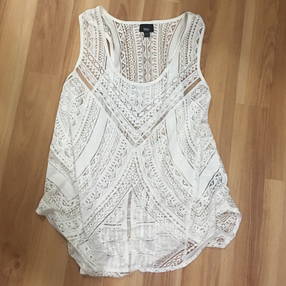 Aztec and slightly see through pool cover up