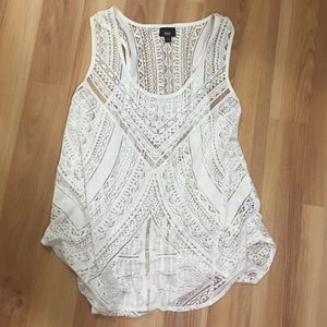 Aztec and slightly see through pool cover up