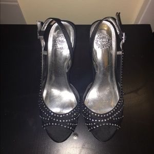 Nice open toe black heels