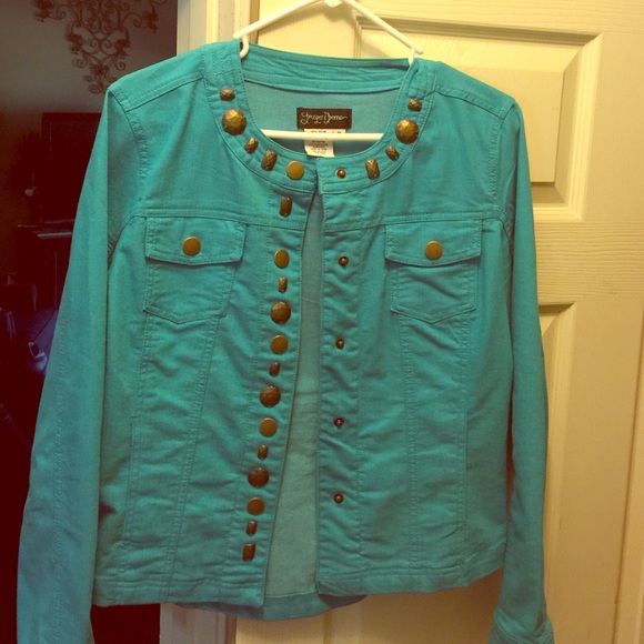 Medium teal jeans jacket