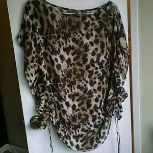 Victorias secret sheer leopard swim cover up