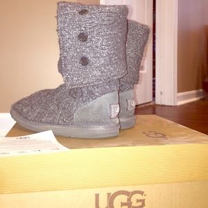 Grey Knitted Uggs Size 5 in Womens