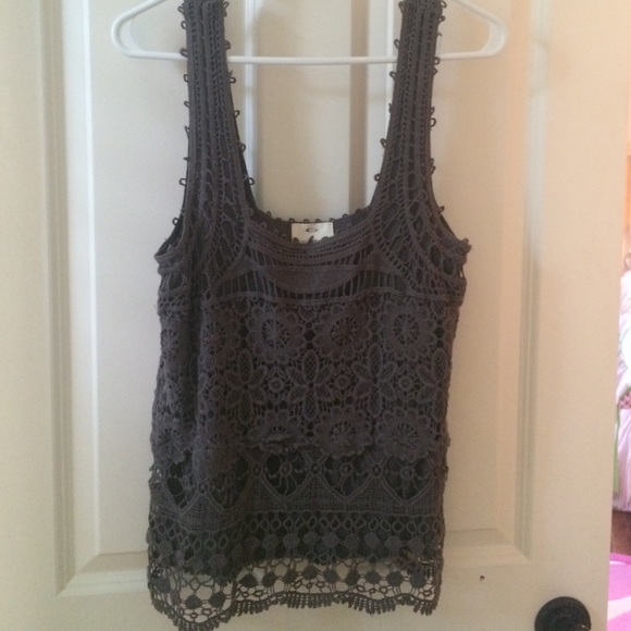 Pins and needles grey tank top