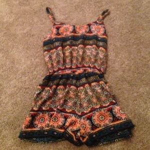 Colorful patterned romper