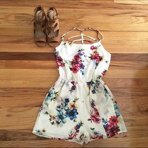 Floral Chiffon Romper