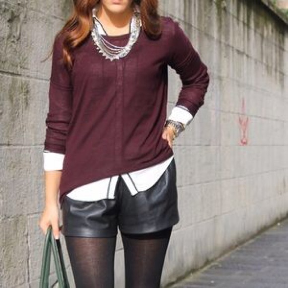 Faux leather Express shorts