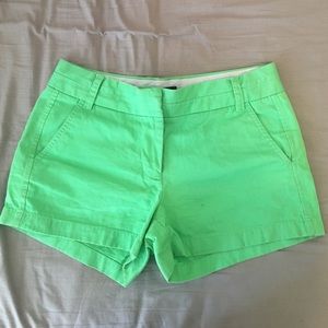 Green JCrew Chino Shorts - size 4, 3 inch inseam