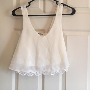 Off white crop top