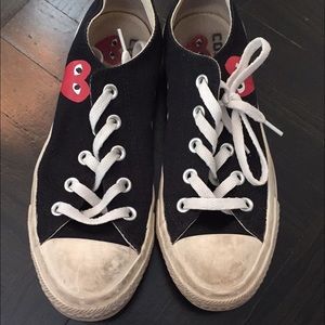 Comme des garçons play low top black sneakers