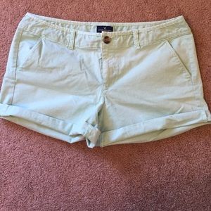 Midi Length Mint green shorts from AE