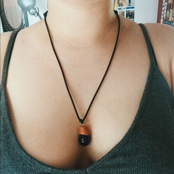 Handmade Guatemalan blue stone necklace