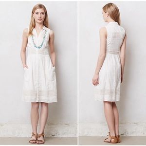 Anthropologie Maeve Swiss Dot Shirt Dress