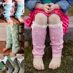 🔥1 HR SALE🔥 Girls Knit Ruffled Leg Warmers