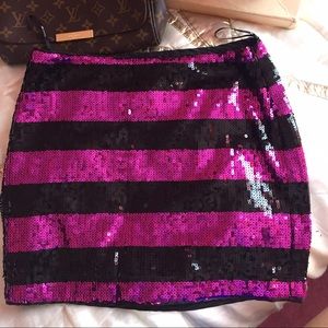 Full Sequin Black and Pink skirt