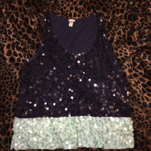 Striped Sequin Tank