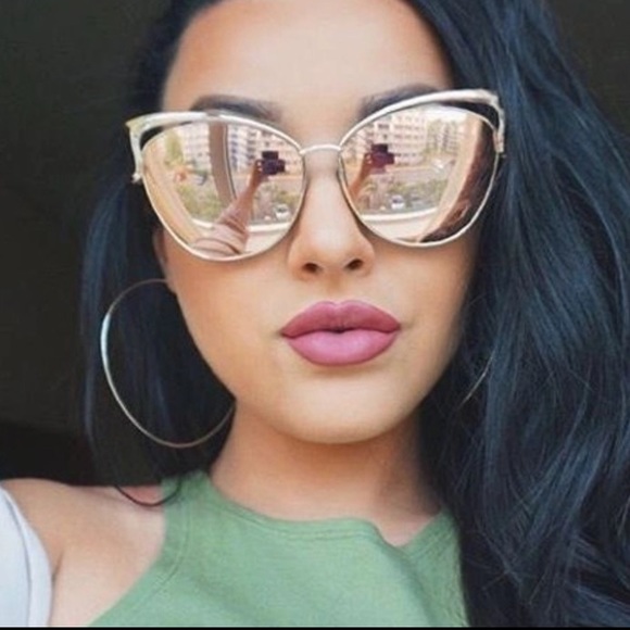 CASE INCLUDED Pink Shiver Mirror Lens Cat Eye - Picture 3 of 4