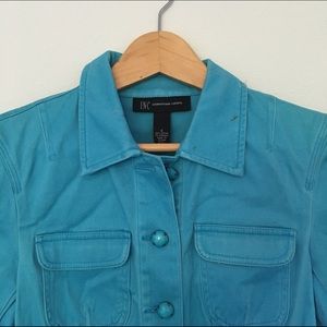 INC teal jacket w/ cute buttons