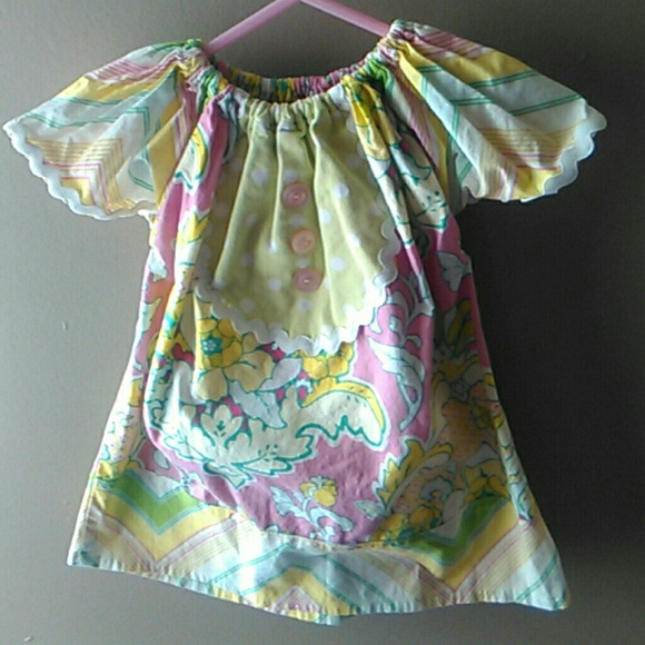 Lime Green and Pink Dress SOLD