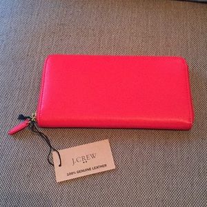 Genuine leather poppy red wallet