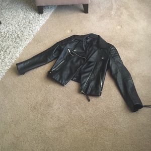 H&M faux leather moto jacket