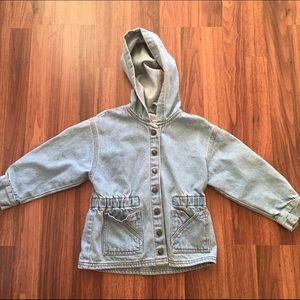 Girls denim hooded jacket