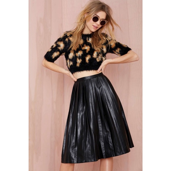 HP Anarchy Party faux leather pleated skirt